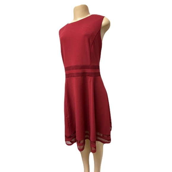 Calvin Klein Burgundy Sleeveless Mini Dress - Picture 3 of 12